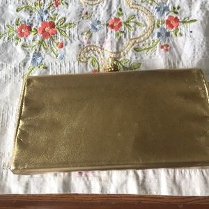 Gold evening purse clutch